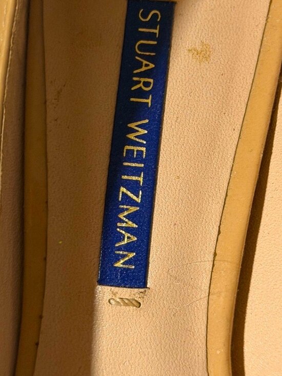 Stuart Weitzman Nude/Beige Patent Leather Power Pumps - Picture 4 of 9